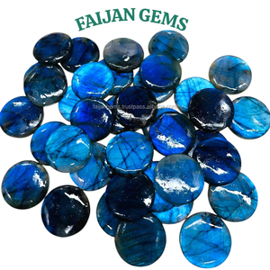 High Quality Blue <b>Labradorite</b> Cabochon Smooth Nice Loose Jewellery Handmade Natural Stone Competitive Price for Gemstone Making - Product Image 1