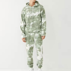 Survêtement décontracté à capuche en coton 100% coupe-vent, dernier design, uni, logo personnalisé, grande taille pour hommes - Product Image 1