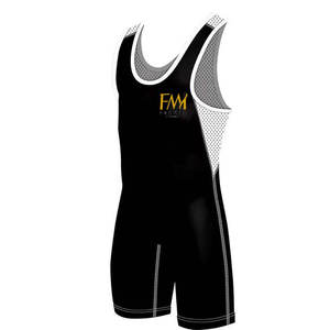 Maillots de lutte noirs sans manches pour hommes avec des maillots de lutte en polyester 100% avec des marques privées - Product Image 4