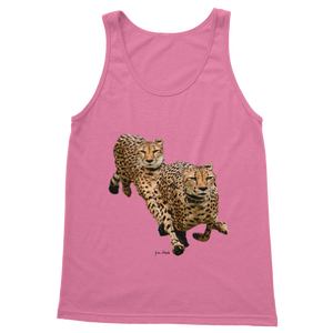 Débardeur classique pour femme Cheetah Brothers, en jersey tricoté respirant, style décontracté vintage, coupe courte personnalisée sur le devant, rayé, pour la gym - Product Image 6