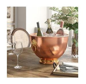 Baignoire à bière en métal fait à la main en fer, design poli miroir antique Baignoire à glace décorative en acier inoxydable pour bouteilles de bière - Product Image 5