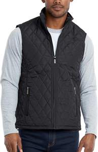 Oversized Lightweight Padded Cropped Puffer Quilted Vest Winter Warm <b>Coat</b> Jacket Puffy Vest <b>Women</b> Zip up Stand Collar <b>Sleeveless</b> - Product Image 3