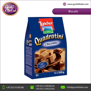 Cuadrados Loacker 250 GX 18, Galletas de Chocolate Crujientes y Dulces, 5% Chocolate - Product Image 2