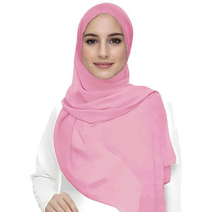 ฮิญาบผู้หญิงมุสลิมสีพื้นสวมใส่สบายดีไซน์ล่าสุด - Product Image 5