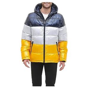 Custom Fashion Style Men's Warm <b>Waterproof</b> <b>Hooded</b> <b>Puffer</b> <b>Jacket</b> Wholesale Winter Streetwear Quilted Down <b>Jacket</b> - Product Image 1
