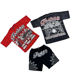 Fabricante OEM personalizado para hombre Camiseta y pantalones cortos 2 piezas conjuntos gimnasio hombres pantalones cortos verano conjunto - Product Image 5