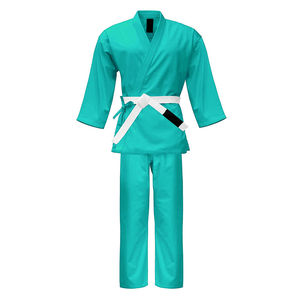 Uniformes de Karate Hechos a Medida al por Mayor, Conjuntos de Poliéster/Algodón de Secado Rápido, Transpirables y Ligeros, Cinturón de Gi, Crea Tu Marca - Product Image 1
