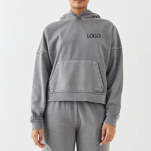 Sweat à capuche tendance pour femmes / Service OEM pour les acheteurs en gros, texture lisse, sensation moderne avec conception de logo et prix avantageux - Product Image 1