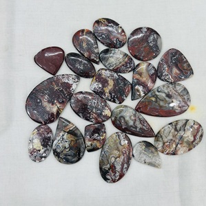 จี้อัญมณีทรงหลวมหลากสีลายอาเกตลูกไม้บ้าคลั่งธรรมชาติเกรด AAA ขนาดเครื่องประดับทำด้วยมือขายส่งเป็นจำนวนมาก - Product Image 4