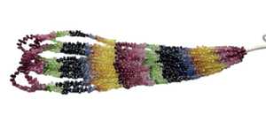 ลูกปัดพลอยแซฟไฟร์เหลี่ยมเพชรพลอยสีเหลือง4มม. 5มม. 6มม. สายอัญมณีหลายสีธรรมชาติสำหรับทำเครื่องประดับขายส่งมาก - Product Image 4