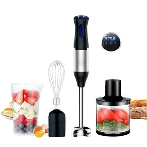 Batidora de Mano 110V - Batidora de Huevos y Procesador de Alimentos Portátil con Recipiente de Plástico y Control de Perilla para Uso en Hoteles - Product Image 3