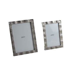 Cadre photo décoratif en métal, argenté coloré, cadre photo simple face, design en aluminium et verre, cadre photo - Product Image 2