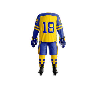 Concevez votre propre style uniforme de hockey sur glace personnalisé 100% polyester couleurs personnalisées de haute qualité et nom d'équipe vêtements de sport unisexe pour adultes - Product Image 2