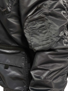 Chaqueta de vuelo de estilo informal ecológica para hombre, chaqueta Bomber de nailon para invierno de talla grande XXL para uso diario y viajes - Product Image 5