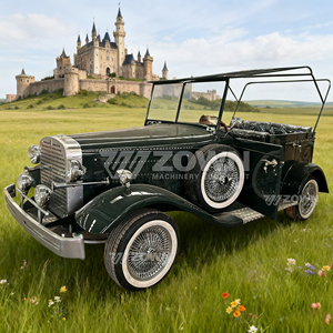 รถเที่ยวชมสถานที่แบบคลาสสิกวินเทจไฟฟ้าแบบกำหนดเองได้ 4-6 ที่นั่ง 4 ล้อ สำหรับการท่องเที่ยวและงานแต่งงาน - Product Image 1
