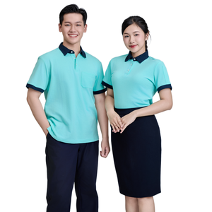 เสื้อเชิ้ตลำลองติดกระดุมแขนสั้นสำหรับผู้ชายยี่ห้อ FMF OEM จากเวียดนามเสื้อ40% ผ้าฝ้ายถักแบบ60% TC สีฟ้าน้ำทะเลสีกรมท่าผลิตจากเวียดนาม - Product Image 1