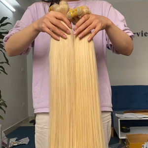 Cheveux lisses blonds naturels attrayants de l'usine du Vietnam différentes longueurs Double trame de machine Cheveux humains chinois - Product Image 3