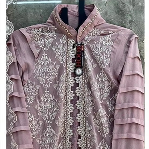 Elegancia atemporal Heavy Georgette Shalwar Kameez Impresionante Organza Dupatta Fondo de algodón para ropa india de estilo de invierno - Product Image 1