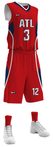 Maillot et short de basket-ball avec performance évacuant l'humidité Uniformes de basket-ball en maille réversible - Product Image 2