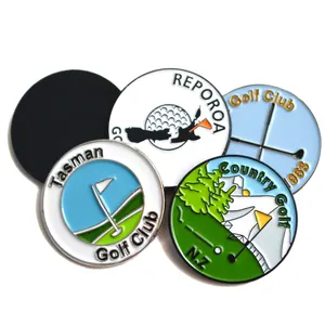 Accesorio de golf Logotipo personalizado Marcador de pelota de golf Bandera de Club de Campo Marcador de pelota de palo de golf