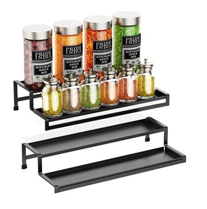 Prix bas meilleure vente étagère à épices en métal organisateur noir armoire debout étagère à épices pour cuisine taille personnalisée disponible. - Product Image 3