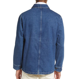 Chaqueta Vaquera de Hombre de Buena Calidad, Diseño Personalizado, Estilo Urbano, Patrón de Letras, Logotipo Frontal Recubierto, Resistente al Viento, de Algodón - Product Image 3