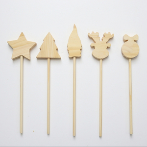 Kits de Navidad de varita mágica de madera natural sin terminar al por mayor juguetes decorativos pulidos palos mágicos de madera - Product Image 1