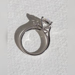 แหวนหมั้นเพชรโมอิสซาไนต์ทรงกลมคลาสสิก ตัวเรือนทอง 10K 14K 18K เงิน แพลตตินัม สำหรับขอแต่งงาน จัดส่งทั่วโลก - Product Image 2