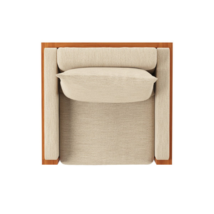 Sillón de Jardín Moderno de Teca Maciza de Grado Comercial, Ecológico, con Estructura de Caja y Cojín Grueso para Exteriores, para Hoteles y Resorts - Product Image 6