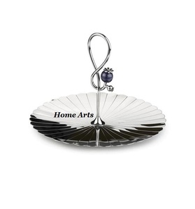 2 Tier <b>Metal</b> And Wood Cake Stand With Premium Quality Round Shape Dessert Snacks Server For Best Selling - Product Image 6