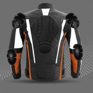 Ropa de calle de moda hecha a medida nueva llegada mangas largas cuello alto cremallera frontal poliéster chaquetas de motocicleta - Product Image 2