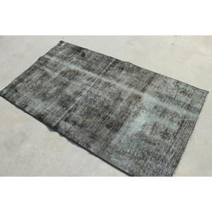 Alfombra de 3.4x6 pies, Alfombra Turca Vintage, Alfombra de Lana Gris Abstracta - Product Image 4
