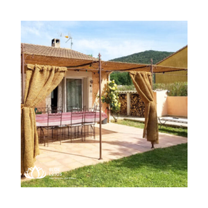 Toldo Rectangular Impermeable de Fibra de Coco Blue Lotus para Uso en Exteriores: Estacionamiento, Playa, Camping, Bodas - Product Image 1