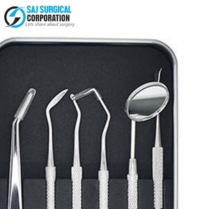 Juego de 6 Instrumentos Dentales Manuales de Acero Inoxidable al por Mayor, Herramientas Quirúrgicas con Certificación CE, Uso Profesional, Clase I - Product Image 4