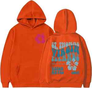 Sweat à capuche épais en coton 500 g/m² pour homme, délavé à l'acide, brodé, coupe oversize, épaules tombantes, effet soleil éclaté, haute qualité - Product Image 4