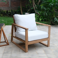 Mobilier Offre Spéciale design minimaliste canapé simple chaise en bois de teck style minimaliste pour une utilisation durable à l'extérieur