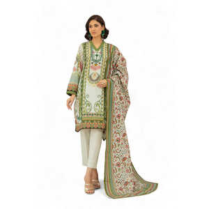 Ensemble Salwar Kameez en coton Khaddar imprimé 3 pièces avec dupatta pour les festivals, vêtements ethniques - Style pakistanais, robe indienne SD-52185 - Product Image 5