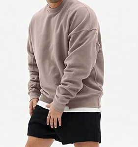 Sudadera de Invierno para Hombre, Talla Grande, Ligera, 100% Algodón, Felpa, Tinte Liso, Textura Acogedora, Ecológica, Transpirable, Informal - Product Image 2