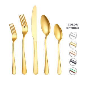 Ensemble de couverts en acier inoxydable finition dorée élégante, parfait pour la maison, la cuisine, le restaurant, l'hôtel et les repas quotidiens - Product Image 5