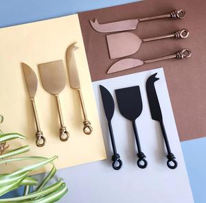 Top Selling Antique Design <b>Cheese</b> Knife <b>Set</b> Hand Forged Knotted Handle Stainless Steel Kitchen Home Use Wholesale Handicraft - Product Image 2