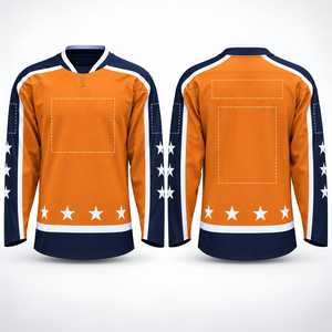 เสื้อฮอกกี้น้ำแข็งรุ่นใหม่ ลดราคา ระบายอากาศ แห้งเร็ว ซับเหงื่อ 100% โพลีเอสเตอร์ ดีไซน์โดดเด่น เหมาะสำหรับการฝึกซ้อม - Product Image 4
