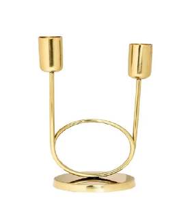 Support décoratif de chandelle de fer de lumière de Tableau trois avec le noir fini pour le support supérieur de bougie de Table de décoration à la maison. - Product Image 2