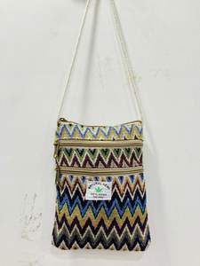 Handmade Hemp Jacquard Cotton Unisex <b>Sling</b> Bags Eco-Friendly Sustainable and Stylish Handloom Craftsmanship - Product Image 6