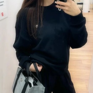 Ropa de calle elegante de alta calidad para mujer, Sudaderas con cuello redondo de diseño informal personalizado, sudaderas con capucha de punto 100% algodón al por mayor - Product Image 2