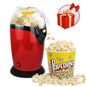 Domaier Heißluft-Popcorn-Hersteller, elektrische Mini-Popcorn-Maschine ölfrei, kleiner schneller Popper mit Messbecher und abnehmbarer Abdeckung