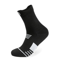 Vente en gros de chaussettes de sport respirantes Elite Crew Running Quick Dry Chaussettes de sport pour jeunes, tennis et basket-ball avec coussin