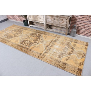 Tapis turc, tapis de couloir 3,8x10,3 pieds, tapis persan jaune - Product Image 2