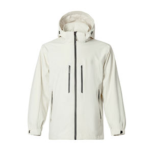 Chaqueta rígida impermeable para exteriores de calidad Unisex, cierre de cremallera, capucha impermeable, informal, estilo suelto, ropa de senderismo de alto rendimiento - Product Image 6