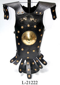 ชุดเกราะหนังแบบกรีกโบราณ พร้อมหมวกคอรินเธียนและขนนกสีแดง - Product Image 5