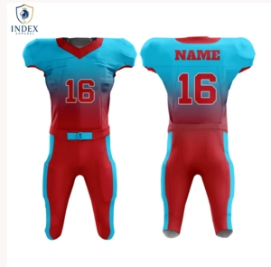 Conjunto de Uniforme de Fútbol Americano INDEX APPAREL para Hombre, Cuello en V, Manga Corta, Sublimado, Color Degradado, Ajustado, para Adultos - Product Image 1